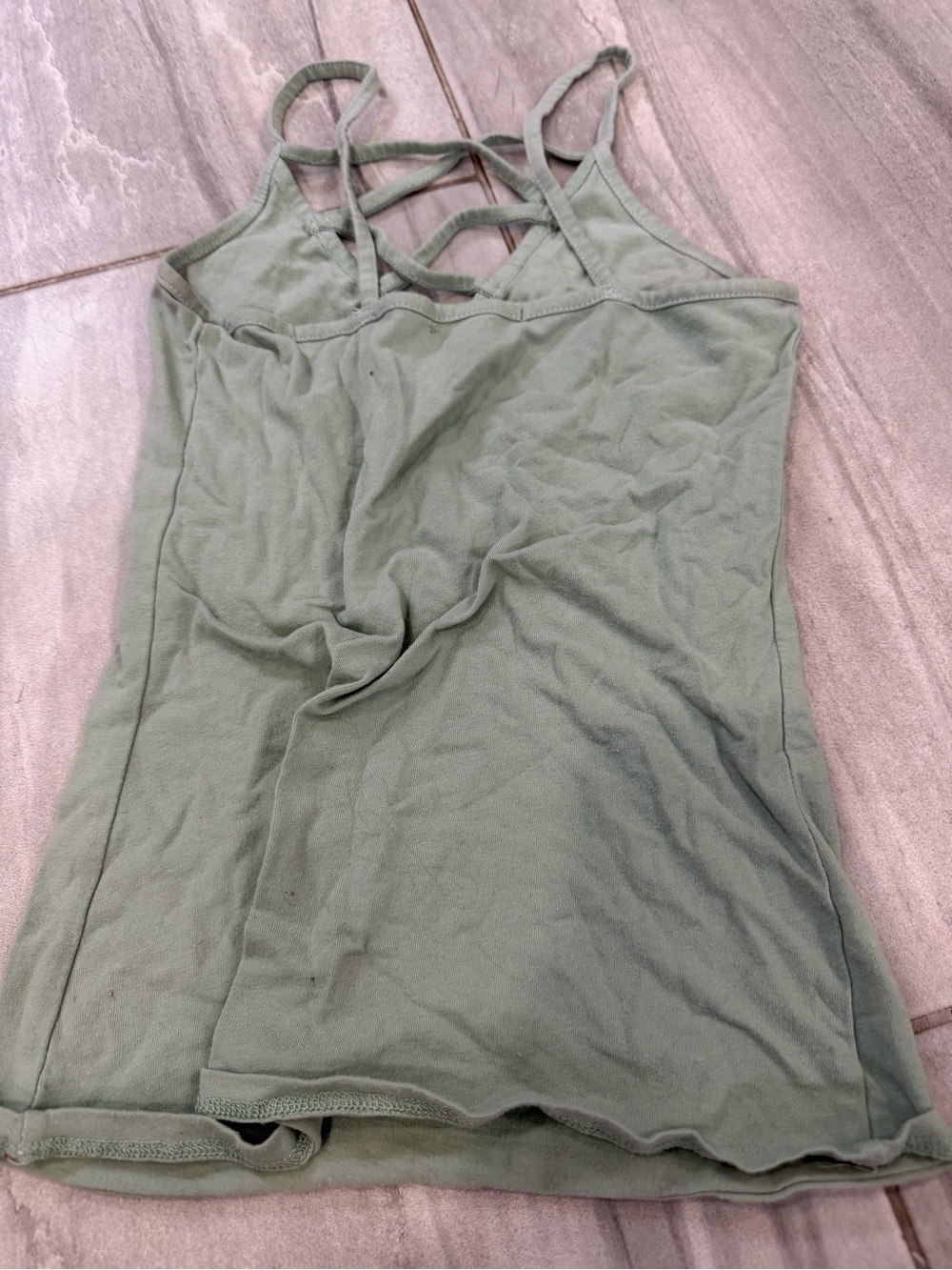 Bozzolo Sage Green Crisscross Strap Camisole
